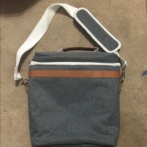 Wine bottle or Lunch Bag Cooler insulated fabric tote